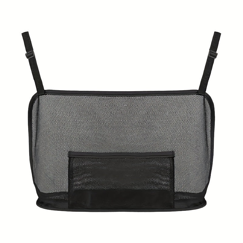 Large Capacity Car Seat Mesh Bag - Dog Storage Organizer, Handbag & Purse Clip Bag for Back Seat Pet Net Storage