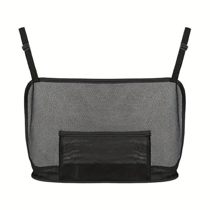 Large Capacity Car Seat Mesh Bag - Dog Storage Organizer, Handbag & Purse Clip Bag for Back Seat Pet Net Storage
