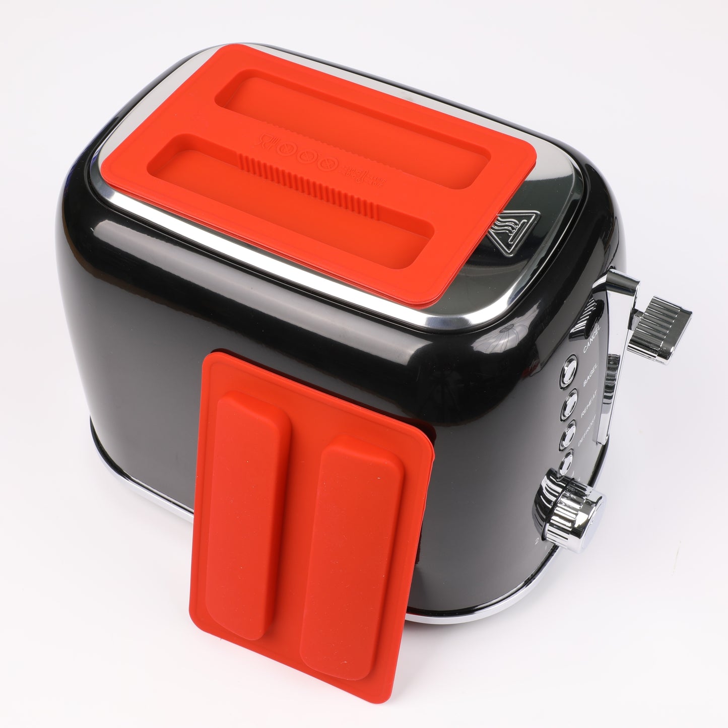 Red Dustproof Cover for 2 Slice Toaster - BPA-Free Silicone Protection from Dust, Dirt, Pet Hair, and Spills - Toaster Top Lid