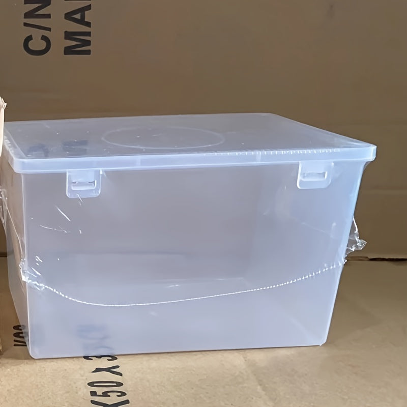 Large Airtight Bread Box - Clear, Durable Plastic Bread Keeper for Fresh Storage, Ideal for Home and Restaurant Use