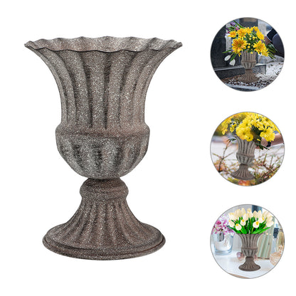 Metal Cemetery Vase – Grave Flower Holder for Headstones, Fresh or Artificial Flowers, Tombstone Marker for Memorials and Sympathy