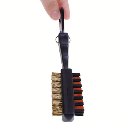 Golf Ball Cleaning Brush - Double-Sided Metal Bristles for Deep Cleaning, Essential Golf Accessories