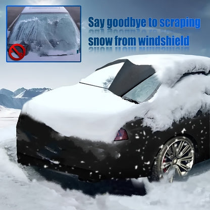 Rear Windshield Snow Cover – Ice & Snow Protection with 4 Magnetic Suction Points & 2 Fixed Hooks, Fits Most Sedans & SUVs