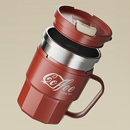 304 Stainless Steel Coffee Mug with Lid – Double-Walled, BPA-Free, Spill-Proof Travel Cup for Hot & Cold Beverages – Ideal Gift for Christmas, Valentine's, Mother's Day