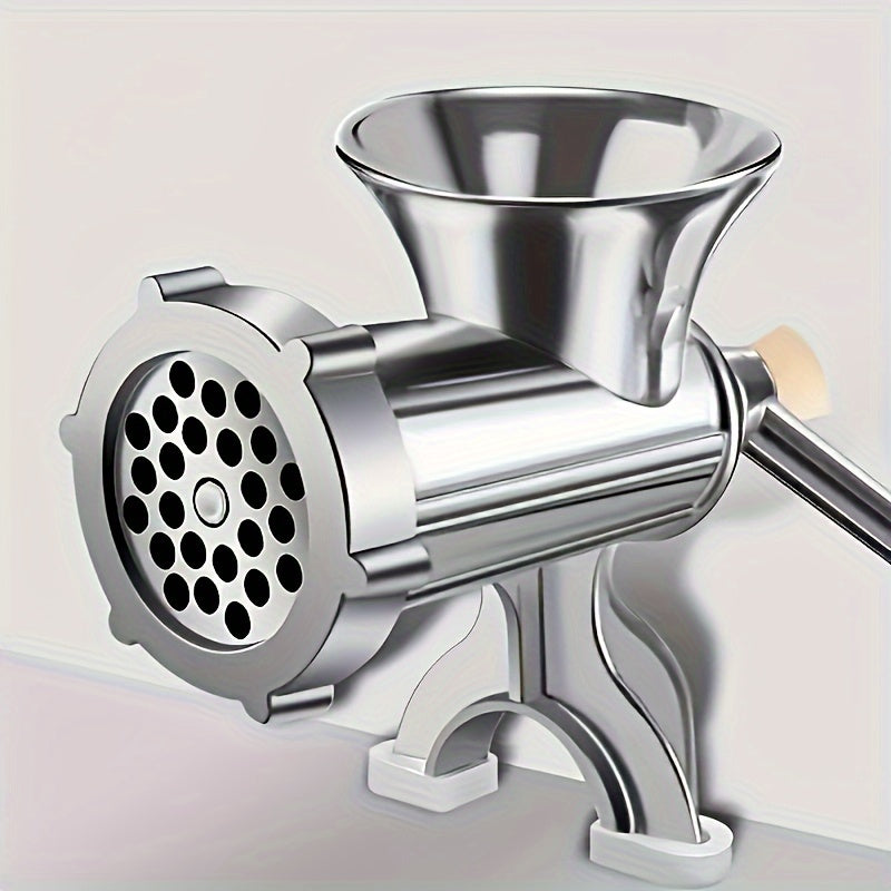 Heavy-Duty Manual Meat Grinder – Effortless Meat & Vegetable Mincing with Tabletop Clamp and Sausage Maker Function – Essential Kitchen Gadget for Home Cooking (1pc)