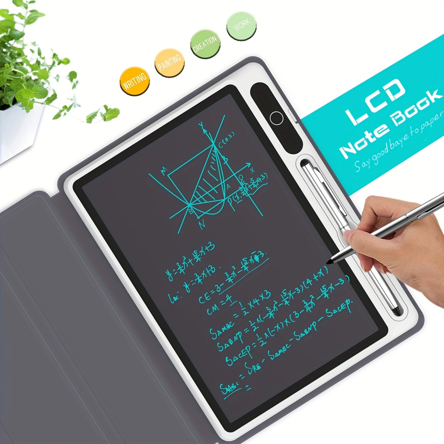 InnoreBorat LCD Notebook - Unleash Your Creativity with Digital Drawing Pad and Faux Leather Case!