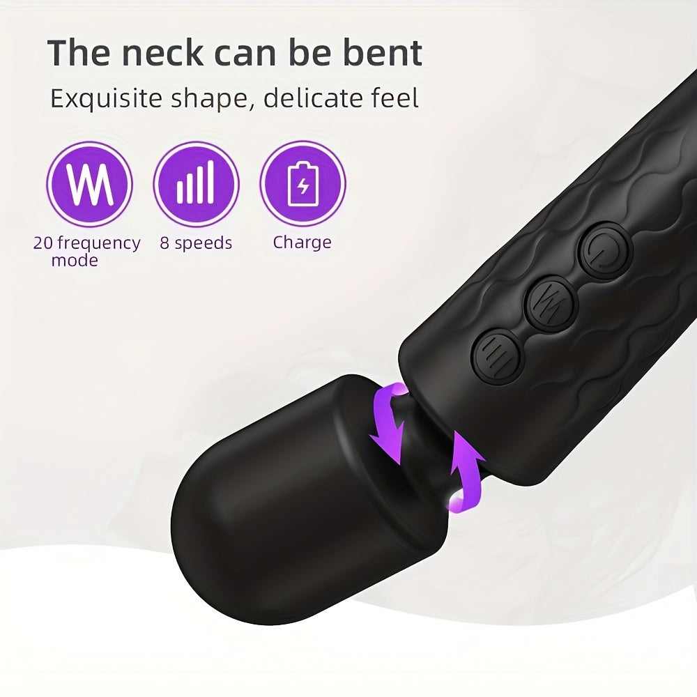 Ultra-Compact 8-Speed Portable Electric Massage Stick - Professional Muscle Relaxation Equipment for Body, Back, Neck, Legs, Waist | Easy to Carry, High-Speed Drive Motor, Elegant Design