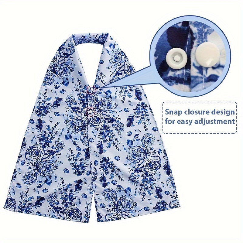 Adult Bib Scarf for Eating – Washable, Waterproof and Oil-Proof, Clothing Protector for Elderly Women, Dignity Dining Scarf Bibs for Seniors
