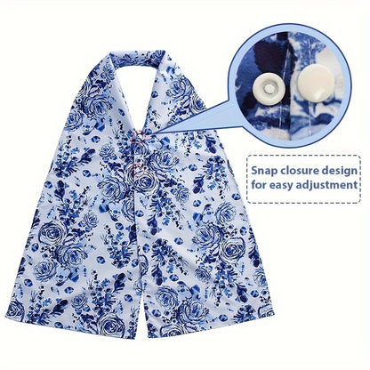 Adult Bib Scarf for Eating – Washable, Waterproof and Oil-Proof, Clothing Protector for Elderly Women, Dignity Dining Scarf Bibs for Seniors