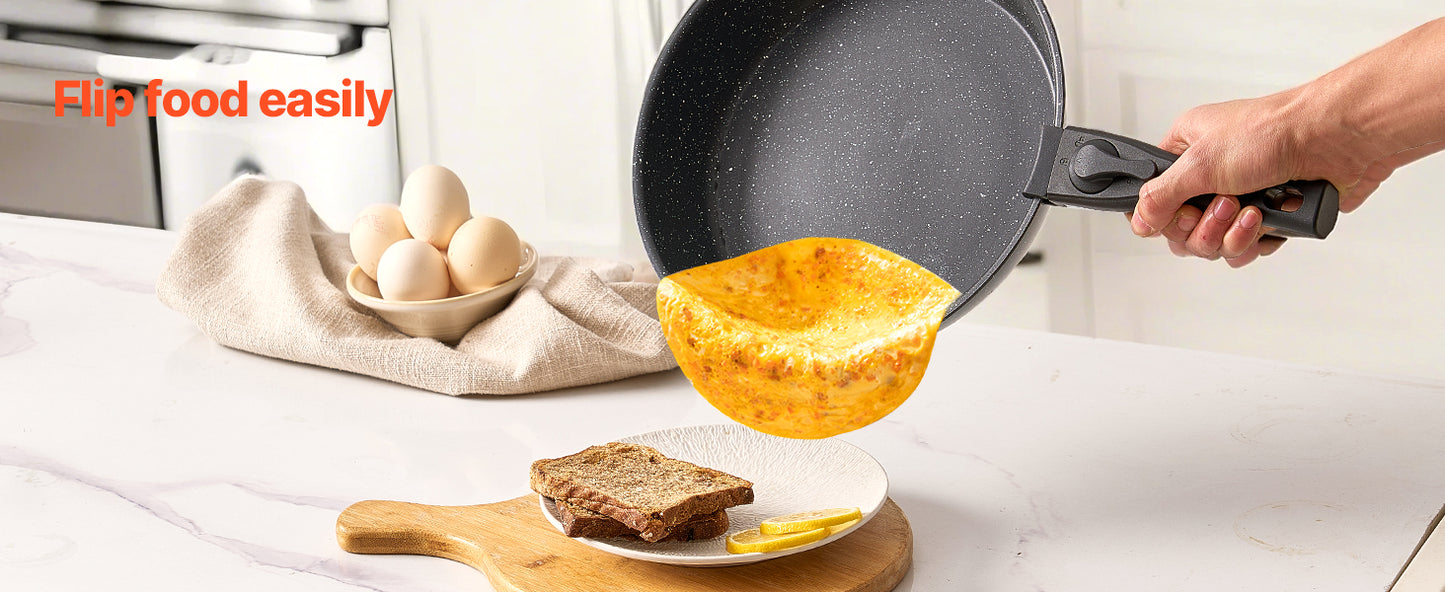VEVOR 17-Piece Nonstick Granite Cookware Set – Induction Pots, Pans & Frying Tools for Kitchen