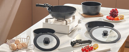 VEVOR 17-Piece Nonstick Granite Cookware Set – Induction Pots, Pans & Frying Tools for Kitchen