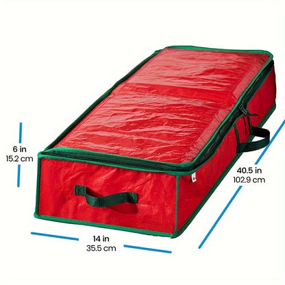 Christmas Gift Wrapping Station Organizer Bag - Spacious Storage with Elastic Dividers and Pockets, Durable Cloth Material for Ribbons, Bows, and Decorations