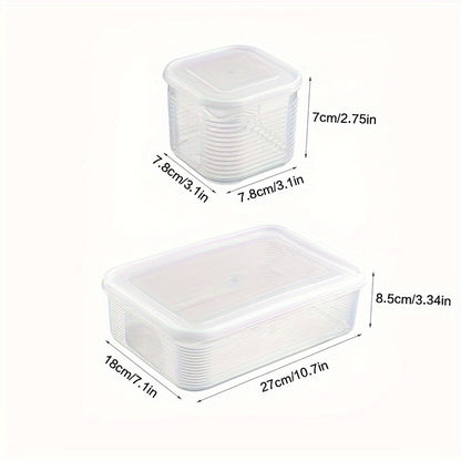 7pcs Freezer-Safe Food Storage Containers Set with Lids – Leakproof, BPA-Free PP Plastic, Stackable for Meat, Fruits and Vegetables, Kitchen Essentials