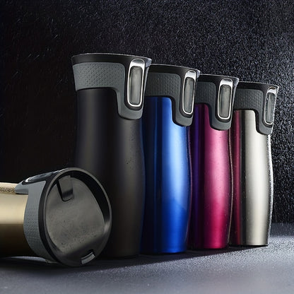 450ml/15.2oz Stainless Steel Vacuum Travel Mug - Thermal Water Cup with Heat Insulation, Durable 304 Stainless Construction