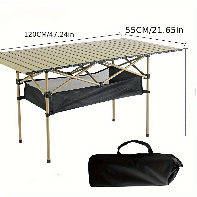 Heavy-Duty Portable Folding Table – 300 lb Load Bearing, Detachable Net – All-Purpose Outdoor & Sports Use – Compact, Space-Saving, Easy Setup, Durable, Waterproof – Carrying Bag Included