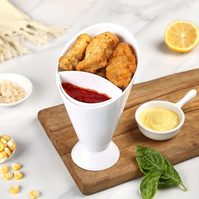 2 in 1 French Fries and Ketchup Holder - Restaurant Organizer to Keep Fries and Sauce Neatly Arranged
