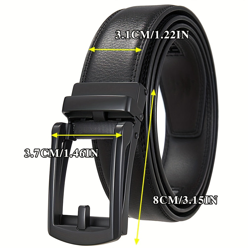 Men's Formal Style Belt – Automatic Buckle, All-Match Belt for Daily Life & Special Occasions, Perfect for Husband & Loved Ones