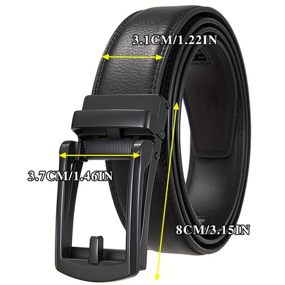 Men's Formal Style Belt – Automatic Buckle, All-Match Belt for Daily Life & Special Occasions, Perfect for Husband & Loved Ones