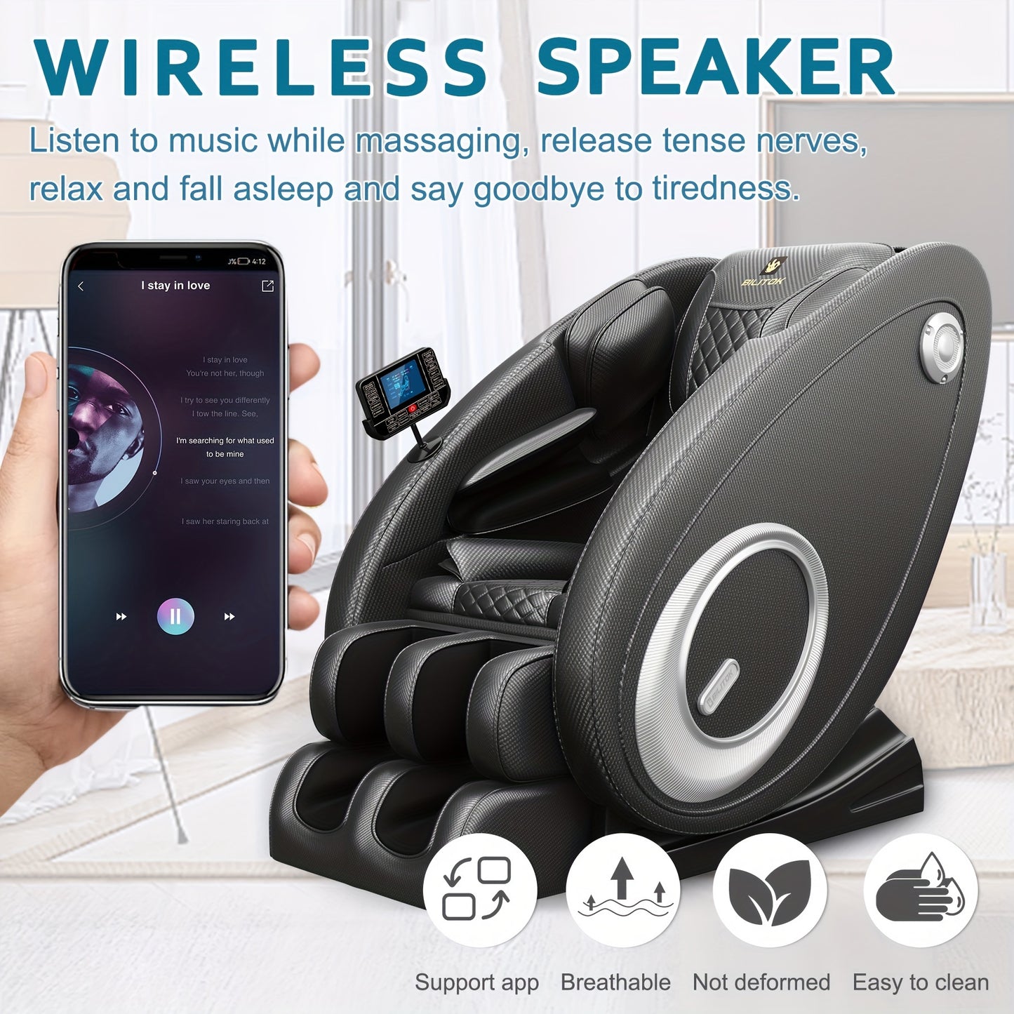 2024 Luxury Full Body Zero Gravity Shiatsu Massage Chair – 8 Automatic Modes, Soothing Heater, Rejuvenating Foot Massage, Ergonomic Design for Ultimate Relaxation