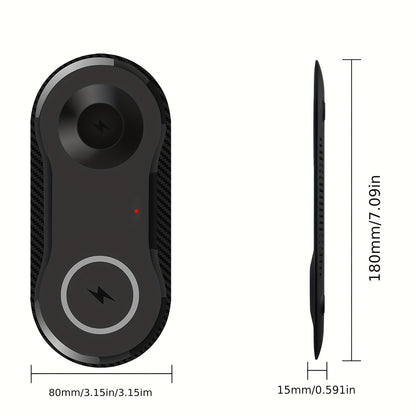 Dual Wireless Charging Pad – 2-in-1 Fast Charger for Samsung S23 Ultra, S22, S21, Note 20, Z Flip, Galaxy Watch 5/4, Galaxy Buds