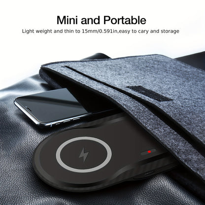 Dual Wireless Charging Pad – 2-in-1 Fast Charger for Samsung S23 Ultra, S22, S21, Note 20, Z Flip, Galaxy Watch 5/4, Galaxy Buds