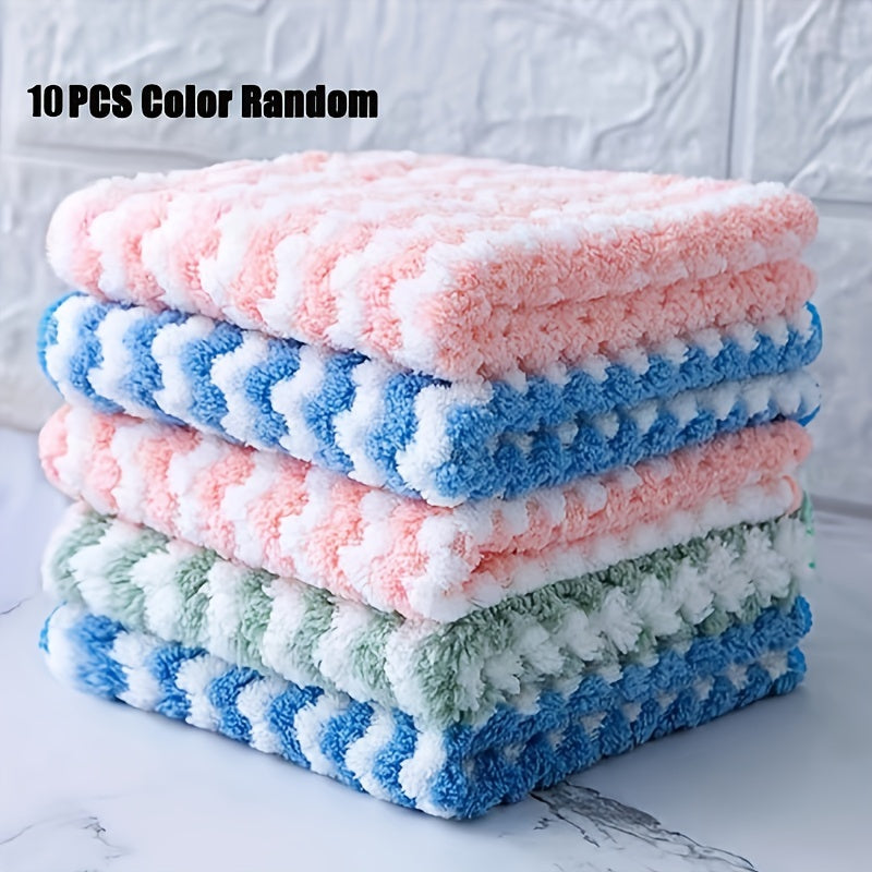 5 Pack Ultra-Soft Microfiber Dish Cloths – Super Absorbent, Machine Washable Towels – Multipurpose for Kitchen, Bathroom, Car, and Window Cleaning