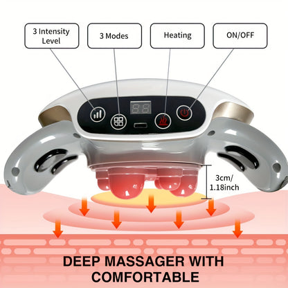Automatic Abdominal Massager – Electric Stomach Machine for Flattening Belly, Multi-Use for Waist, Abdomen, Back, Neck, and Legs, 3 Modes for Home or Office