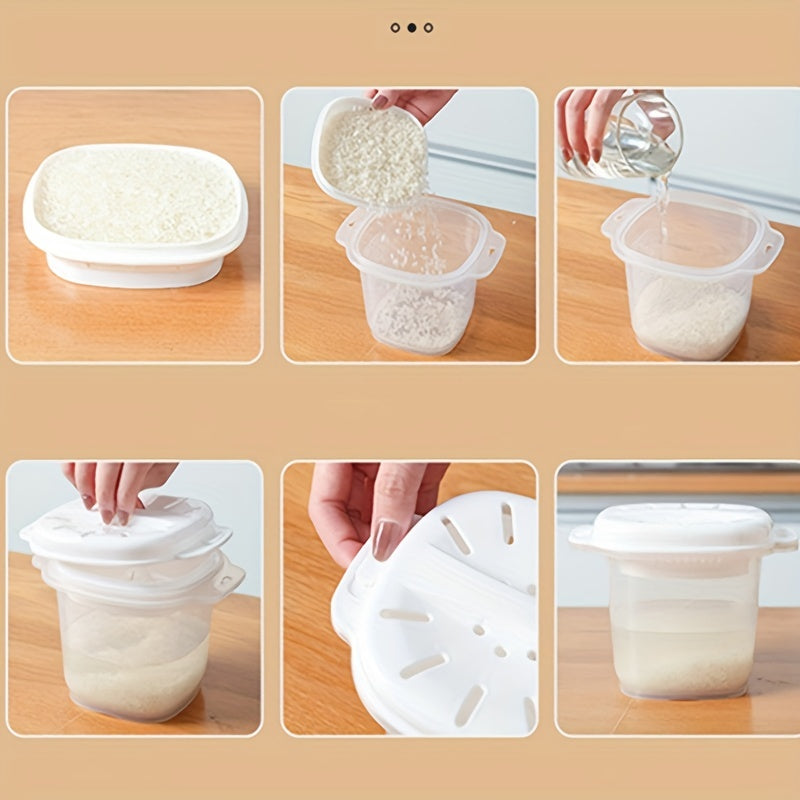 Microwave Rice Cooker and Steamer – Food Storage Container for Fresh-Keeping, Kitchen Gadgets and Accessories