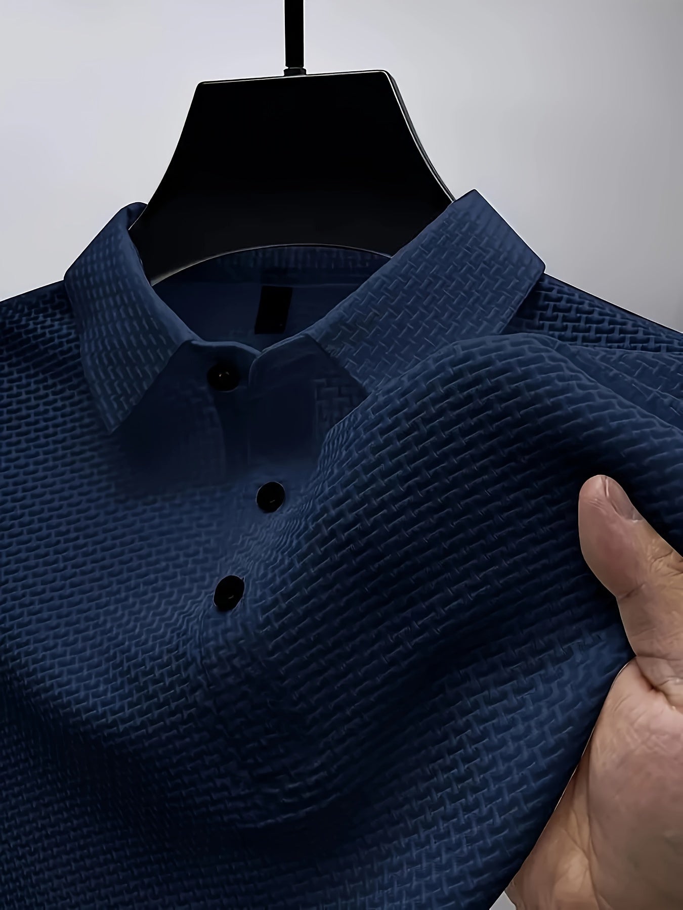 Men's Lapel Neck Short Sleeve T-Shirt – Comfy, Stretchy Tees for Summer – Trendy Casual Daily Fashion
