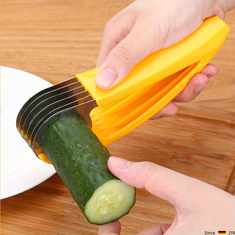 Banana and Cucumber Slicer – Stainless Steel Blade Kitchen Gadget for Easy Fruit & Vegetable Slicing