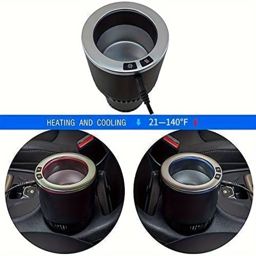 2 in 1 Smart Car Cup Warmer & Cooler Mug Holder – Premium Cup Holder for Commuters, Travelers, Road Trips – Perfect for Hot & Cold Beverages, Gift Idea