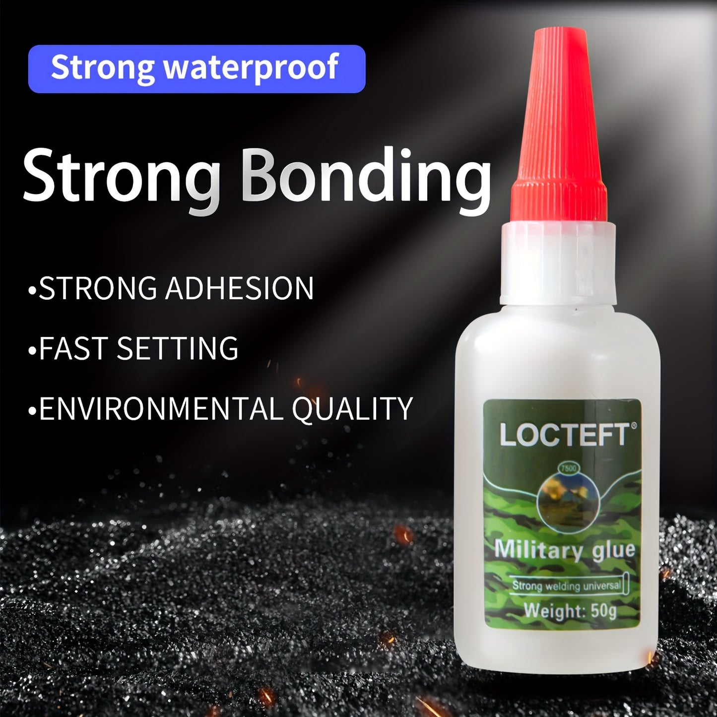 1.76oz Universal Military Glue – Strong Waterproof Welding Agent for Shoes, Metal, Wood, Plastic, Ceramic Adhesion