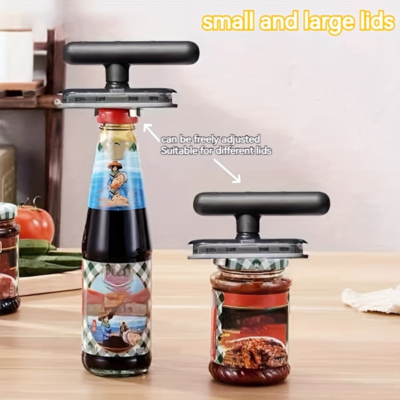 Adjustable Jar & Bottle Opener – Multifunctional Metal Can Lid Gripper, Manual Kitchen Accessory for Easy Opening, Party Supplies