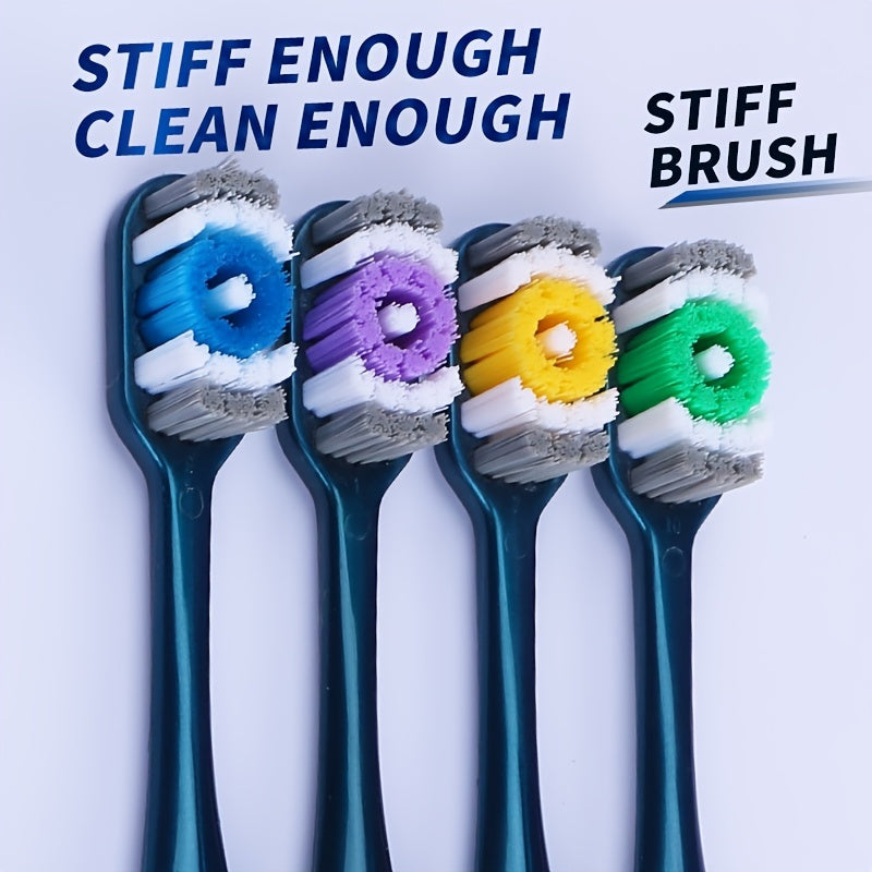 6pcs Adult Toothbrush Set – Hard Bristle, Lightweight & Travel-Friendly