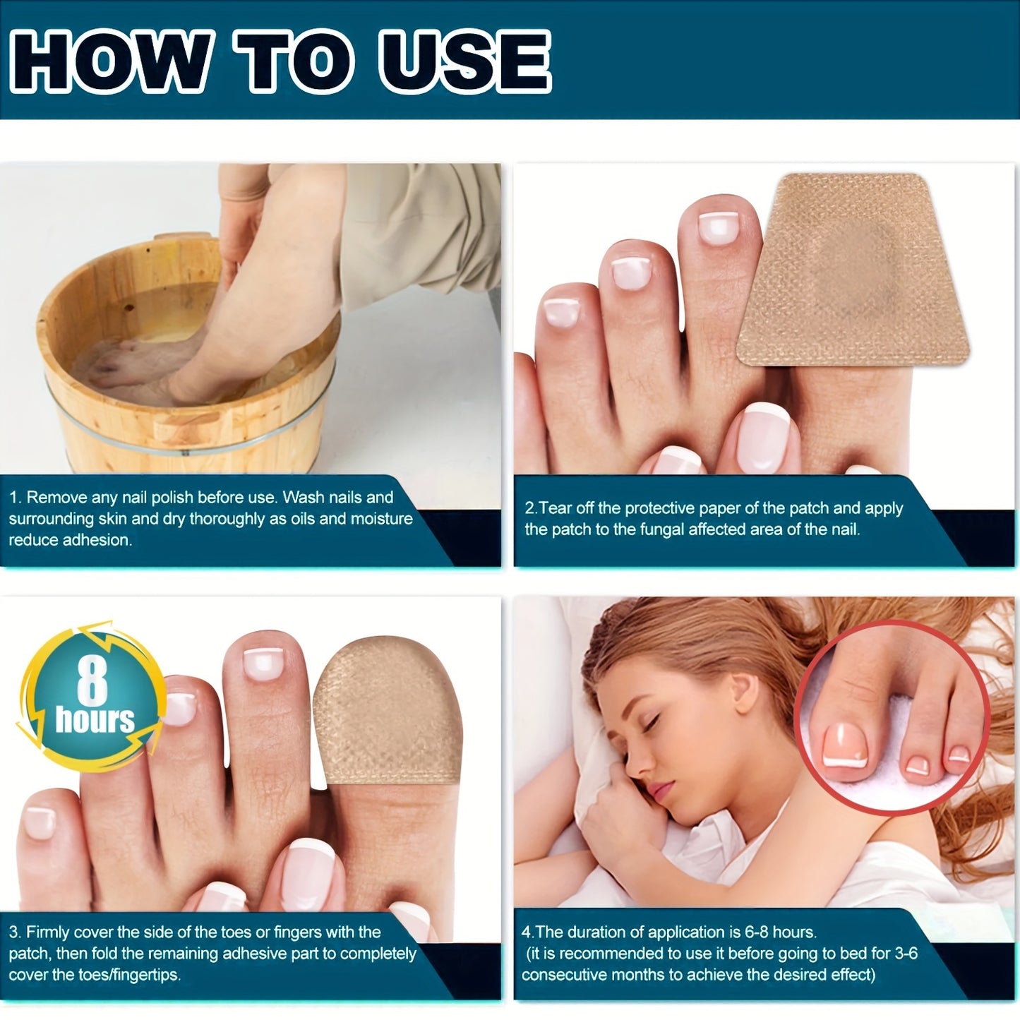 32pc Extra Strength Toenail Fungus Miracle Patches – Rapid Healing for Damaged Nails, Brighten and Renew Discolored Nails with Long-Lasting Results