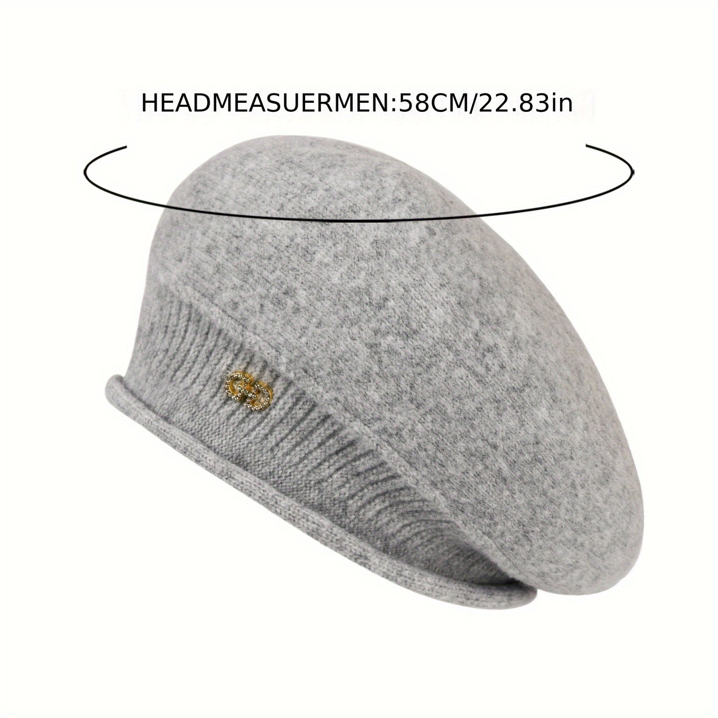 Winter Fashion Elegant Women's Knitted Wool Beret - Warm & Stylish Hat