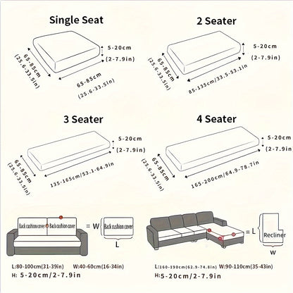 Stretchable Universal Sofa Cushion Cover - Durable and Easy to Clean