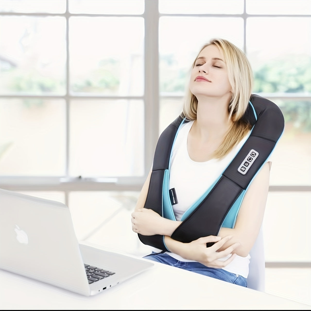 2024 ISKOVI Electric Neck Massager – With Heat for Neck, Shoulder, Back, Foot, Leg & Muscle Relief, Ideal Gift