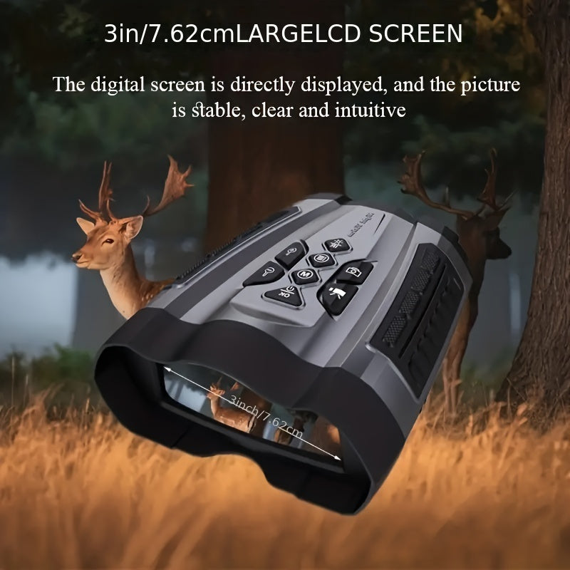32GB Digital Night Vision Goggles - 4K 1080P High-Power Scopes with 10x Zoom, 3W Infrared, Video Recorder - 1,000 Ft Viewing Range, 3 inch HD LCD Screen for Night Hunting and Camping