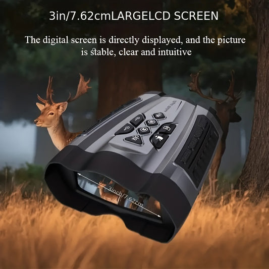 32GB Digital Night Vision Goggles - 4K 1080P High-Power Scopes with 10x Zoom, 3W Infrared, Video Recorder - 1,000 Ft Viewing Range, 3 inch HD LCD Screen for Night Hunting and Camping