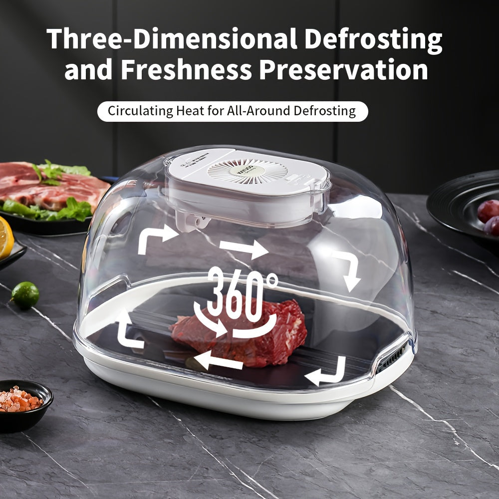 Rapid Freshness Defroster Box - Household Food Thawing Box with Drainage Tray, Safer and Faster Meat Thawing, Suitable for Home Kitchens