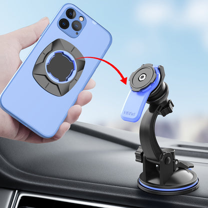 Car Phone Holder Mount Stand — Suction Cup & Air Vent Bracket for iPhone, Samsung, Xiaomi Smartphones