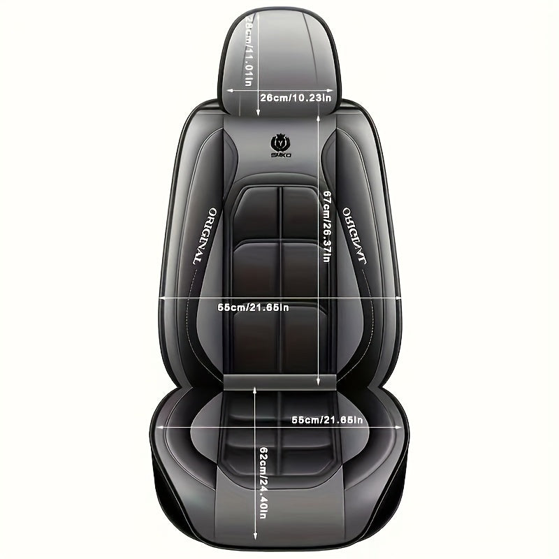 Universal Car Seat Cover – PU Leather Cushion Protector Mat for Sedan & SUV – Car Accessories – 1 Front Seat Cover