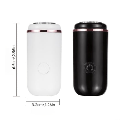Compact USB-Charged Mini Electric Shaver - One-Touch, Durable Stainless Steel, Floating Head | Long Battery Life, Washable