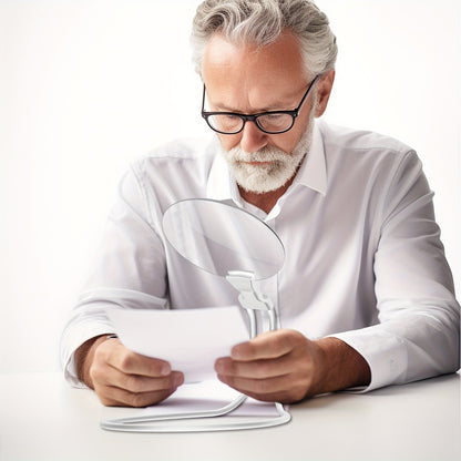 5X Magnifying Glass Pro – Hands-Free Adjustable Neckwear Magnifier for Seniors and Low Vision – Perfect for Reading, Sewing, Crafting, and Inspection