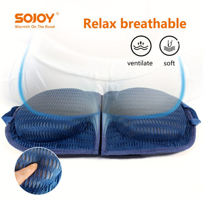 3-in-1 Foldable Butterfly-Shaped Memory Foam Seat Cushion – Portable, Medium Soft, All-Season Comfort – Durable Polyester Surface and Sponge Filling