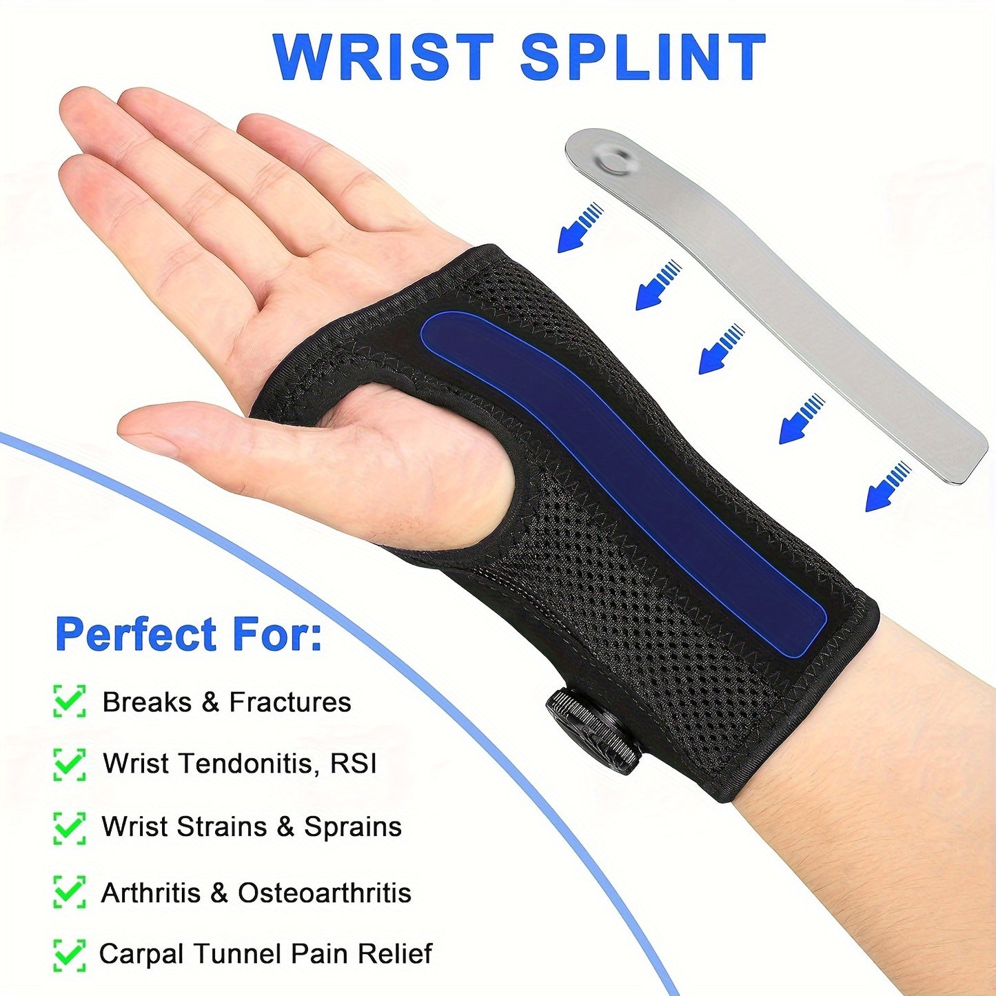 Adjustable Wrist Brace with Precision BOA Closure – Night Sleep Support for Carpal Tunnel, Sprains, Tendonitis, Arthritis, Wrist Pain for Men and Women