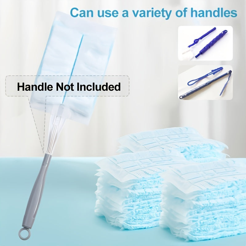 40/60pcs Electrostatic Duster Refill Cloths - Ultra-Efficient Static-Cling for Electronics, Furniture, Blinds & Fans - Reusable, Safe, Hassle-Free - Bulk Pack (Handle Not Included)