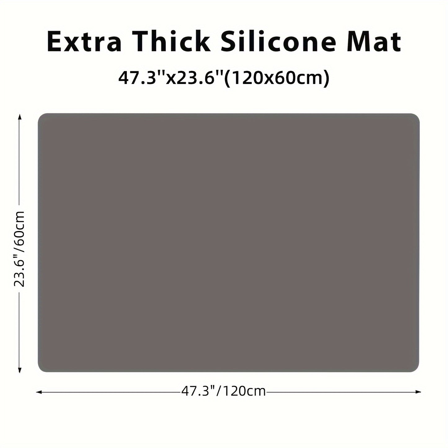 Extra Large Super-Sized Silicone Baking Mat - Heatproof, Easy Clean, Waterproof, Anti-Slip Grip, Durable Table Protector for Pastry, Dining and Desk, Stylish Kitchen Decor