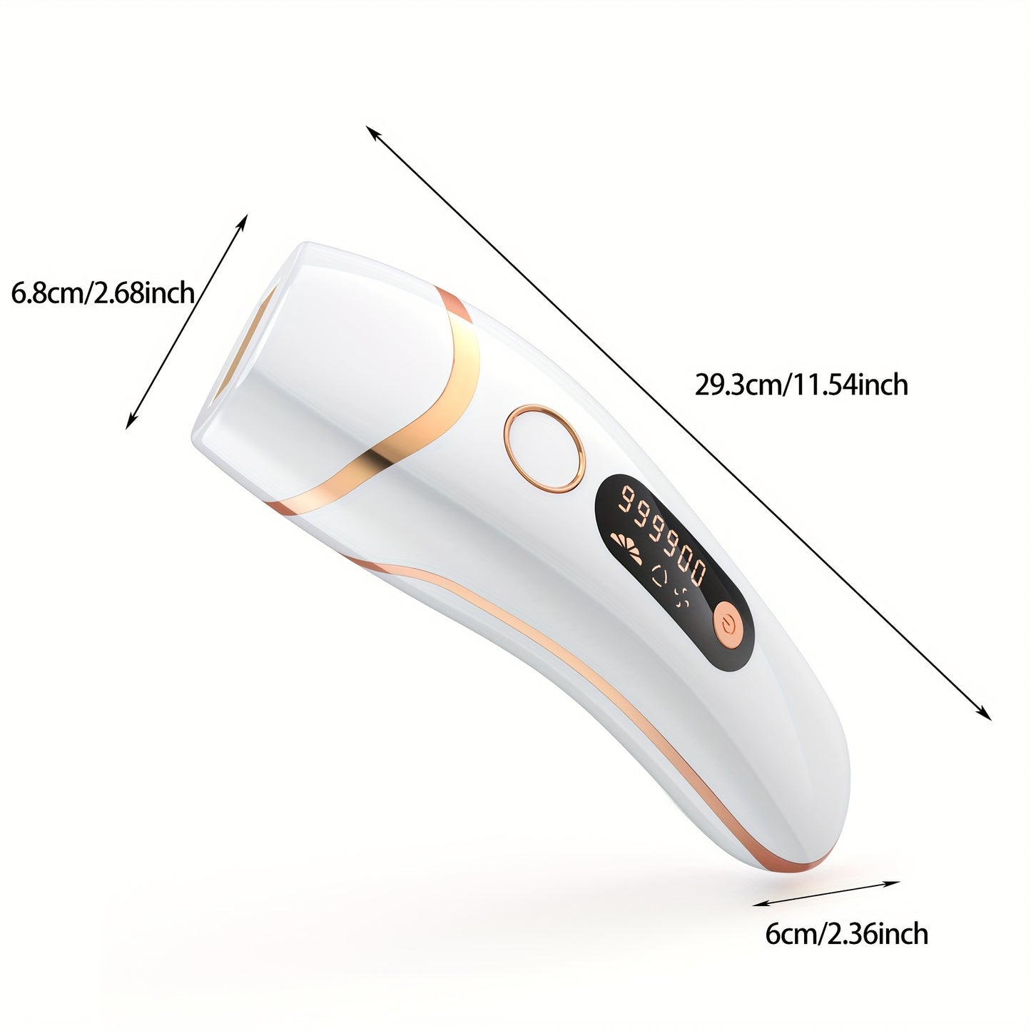 LYSMOSKI IPL Hair Removal Device - 3 Functions (HR/SC/RA), 9 Levels, 999,900 Flashes, Automatic and Manual Modes, For Face, Body, Bikini, Underarm